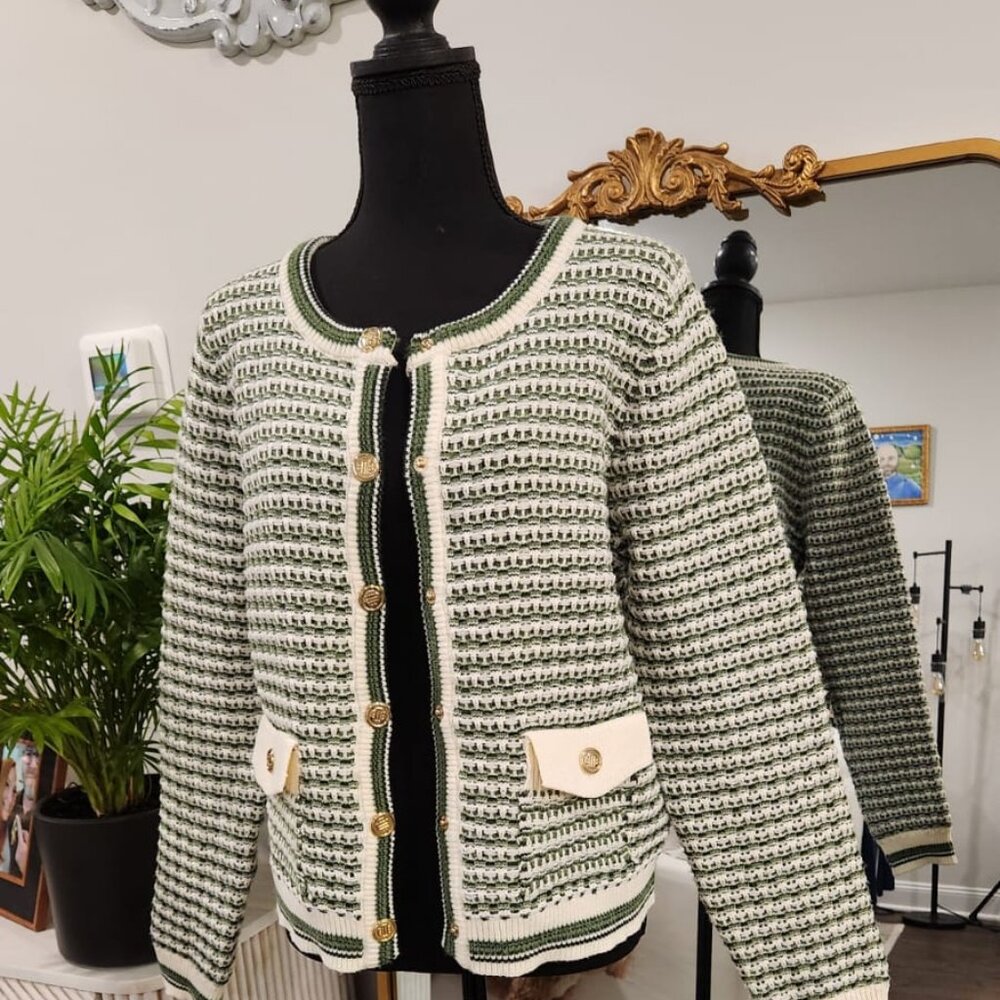 Nanette Lepore Cardigan, Size M, NWT | Classic Elegant Preppy Fall